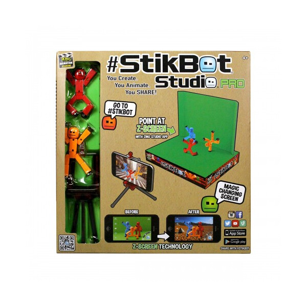 

Игровой набор для анимационного творчества STIKBOT S1 – СТУДИЯ Z-SCREEN (2 эксклюзивных фигурок,штатив,сцена) (TST617)
