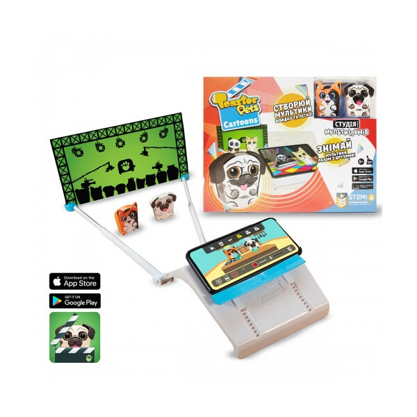 

Игровой набор для анимационного творчества TOASTER PETS – СТУДИЯ МУЛЬТФИЛЬМОВ (2 фиг., студия) (1000)