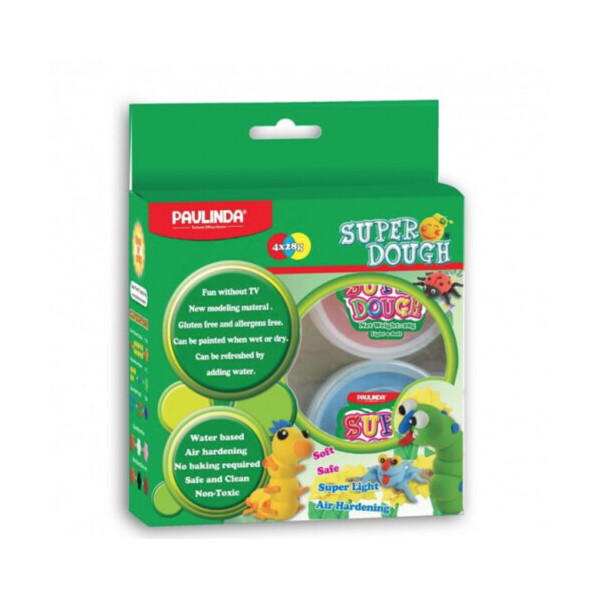 

Масса для лепки Paulinda Super Dough 4*28г буклет ";Шаг за шагом-Животные"; (PL-081185)