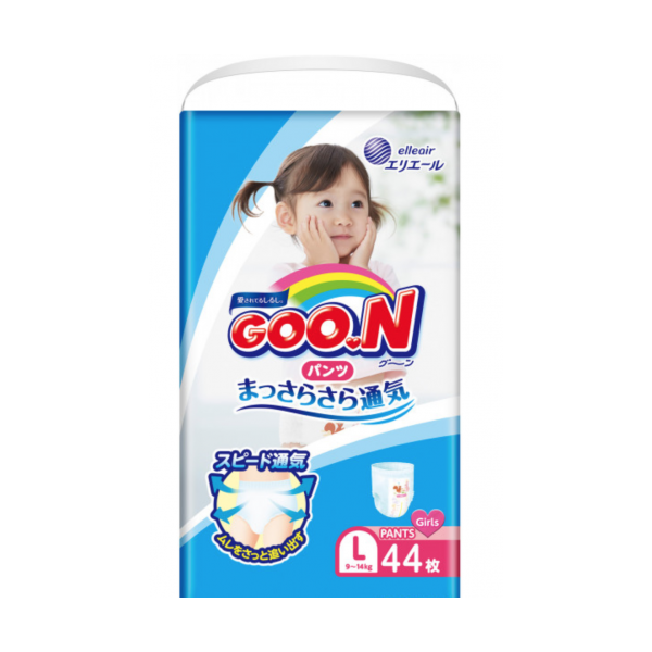 

Подгузники-трусики Goo.N L 9 - 14 кг для девочек 44 шт (853628)
