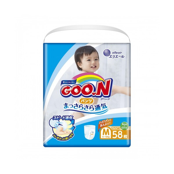 

Подгузники-трусики Goo.N М для детей 6 - 12 кг унисекс 58 шт (853626)