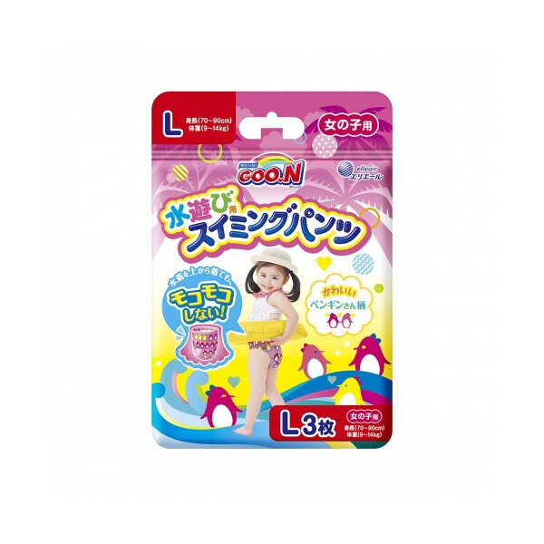 

Трусики-подгузники для плавания Goo.N для девочек 9-14 кг 3 шт (853467)