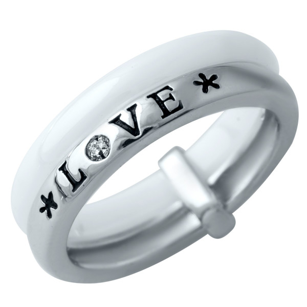 

Кольцо из серебра с куб. цирконием и керамикой, размер 16 (1552089)