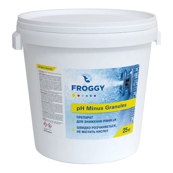 

Средство для понижения уровня pH в гранулах Froggy "pH-minus Granules" 25 кг (ведро)