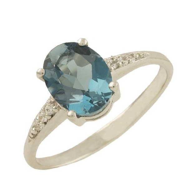 

Кольцо из серебра с топазом и куб. циркониями, размер 17 (1604972)