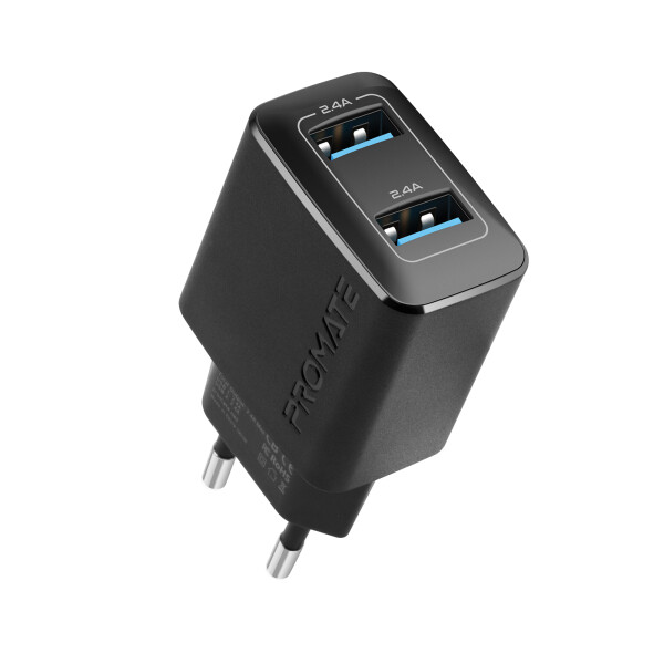 

Зарядное устройство Promate Biplug Black