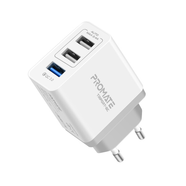 

Зарядное устройство Promate TriPort-QC White