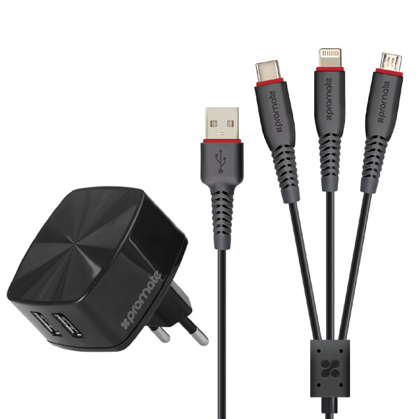 

Зарядное устройство Promate FlexCharge Black