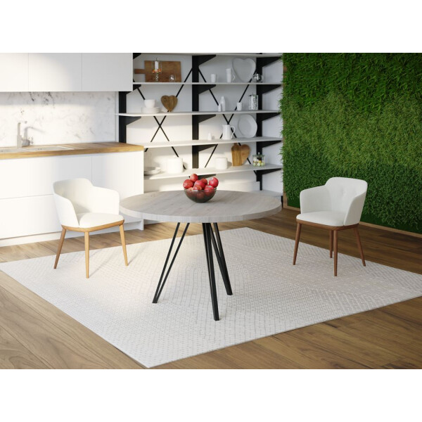 

Обеденный стол HYGGE HG130 Альбертслунд Круглый ⌀ 90 см ДСП Дуб Серый (HG13090975ClOPar)