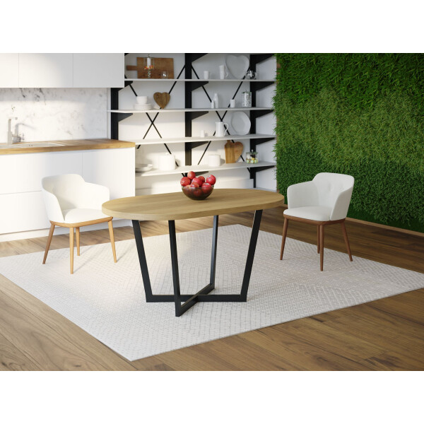

Обеденный стол HYGGE HG020 Бурно 120 х 80 х 75 см ДСП Дуб Светлый (HG02012875RhOPar)
