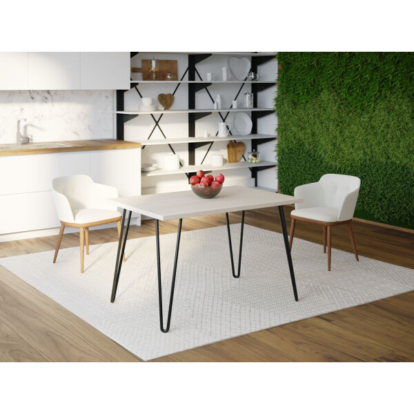 

Обеденный стол HYGGE HG156 Ікаст 150 х 80 х 75 см ДСП Дуб Белый (HG15615875whOPar)