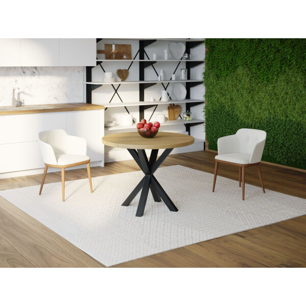 

Обеденный стол HYGGE HG110 Горсенс Круглый ⌀ 75 см ДСП Дуб Светлый (HG11075775RhOPar)