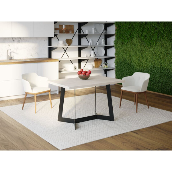 

Обеденный стол HYGGE HG136 Хьорсхольм 150 х 80 х 75 см ДСП Дуб Белый (HG13615875whOPar)