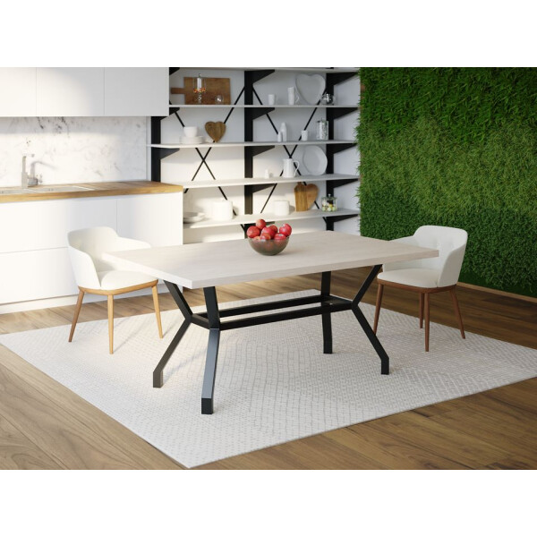 

Обеденный стол HYGGE HG133 Холбек 150 х 80 х 75 см ДСП Дуб Белый (HG13315875whOPar)