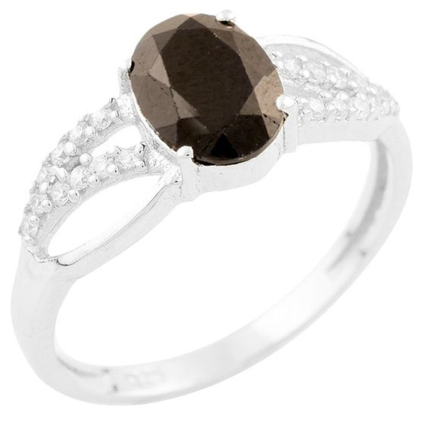 

Кольцо из серебра с сапфиром и куб. циркониями, размер 18.5 (1620013)