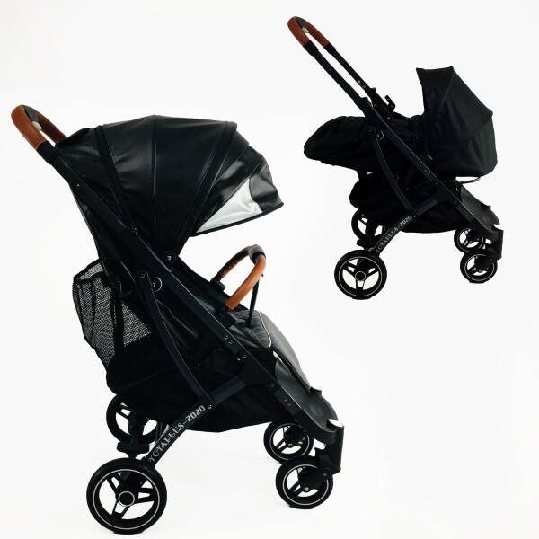 

универсальная YOYA plus PRO 2020 -2в1, экокожа Чёрная с люлькой Чёрной