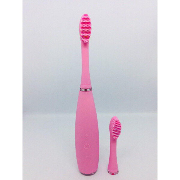 

Звуковая силиконовая зубная щетка Electric Silicine Toothbrush с запасной насадкой в комплекте Pink