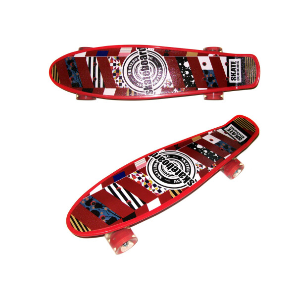 

Скейт Profi Penny Board LED 22" Red Skateboard (2222-01)