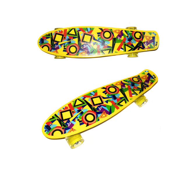 

Скейт Profi Penny Board LED 22" Yellow Abstraction (2222-01)