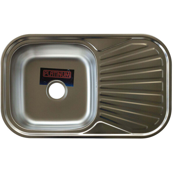 

Кухонная мойка Platinum 7848 Microdecor Закругленная