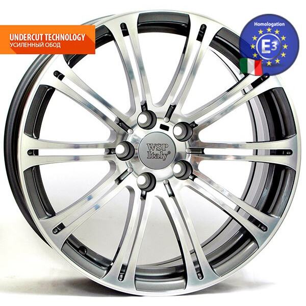 

Литой диск WSP Italy BMW W670 M3 LuXor R17 W8 PCD5X120 ET47 DIA72,6 ANTHRACITE POLISHED