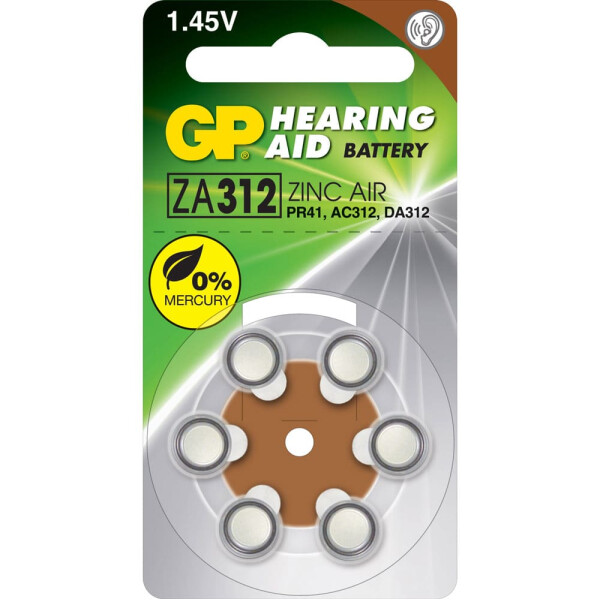 

Батарейки GP ZA312 (PR41, AC312, DA312)