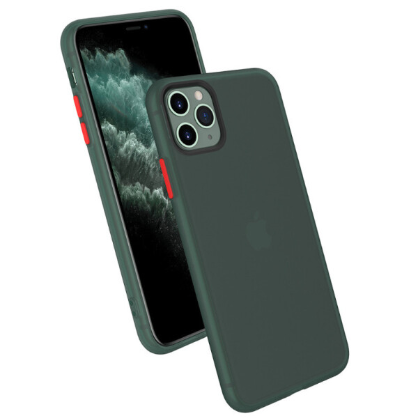 

Чехол-накладка DK Silicone Matting Silk для Apple iPhone 11 Pro Max (green / red)