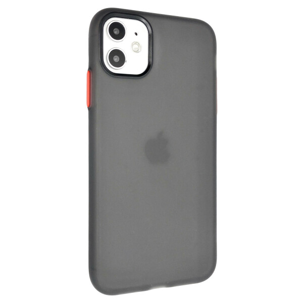 

Чехол-накладка DK Silicone Matting Silk для Apple iPhone 11 (black / red)