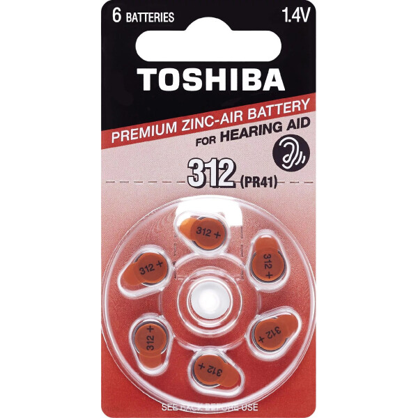 

Батарейки Toshiba PR41 (size 312) 6 шт