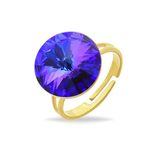 

Кольцо с кристаллом Swarovski в позолоте (1626040)
