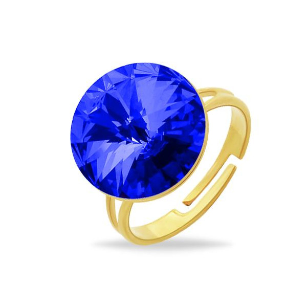 

Кольцо с кристаллом Swarovski в позолоте (1626192)