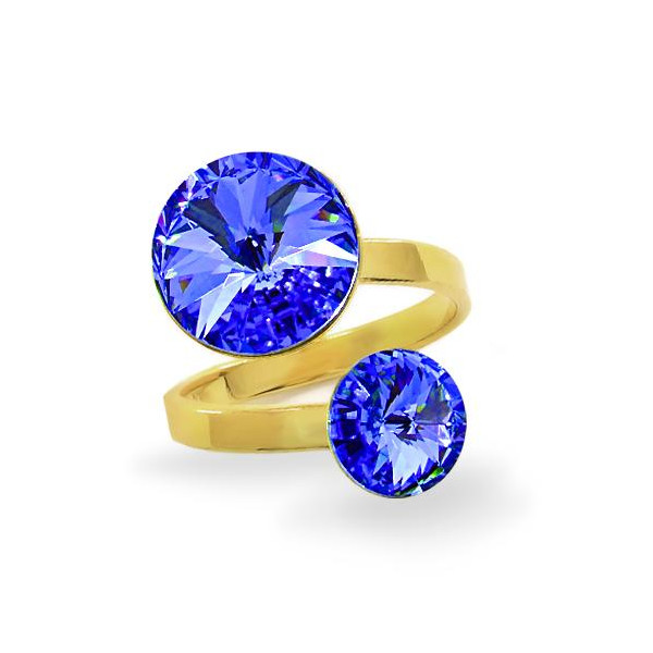 

Кольцо с кристаллами Swarovski в позолоте (1626204)