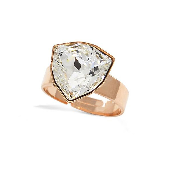 

Кольцо с кристаллом Swarovski в позолоте (1626435)