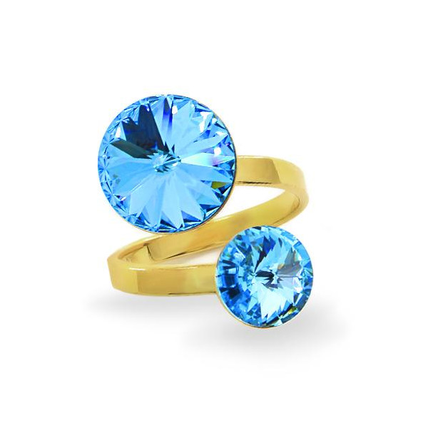 

Кольцо с кристаллами Swarovski в позолоте (1626558)