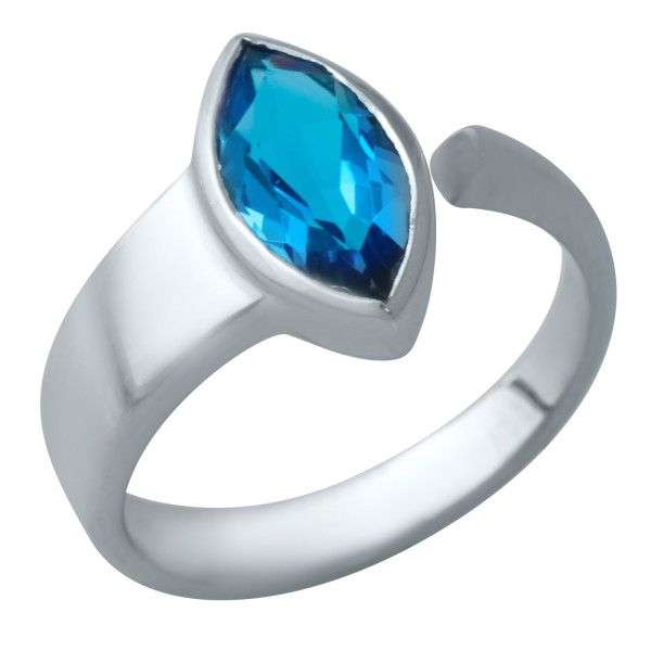 

Кольцо из серебра с аквамарином (синт.), размер 17 (1633676)