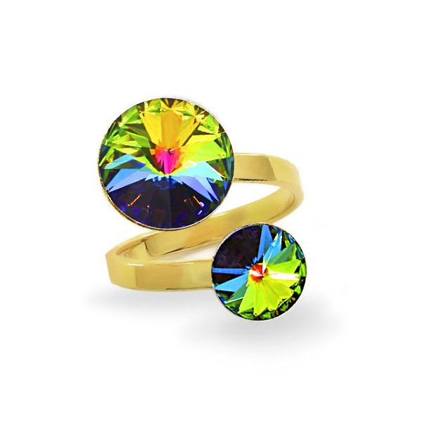 

Кольцо с кристаллами Swarovski в позолоте (1639612)