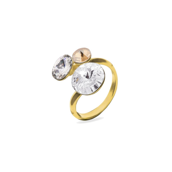 

Кольцо с кристаллами Swarovski в позолоте (1639982)