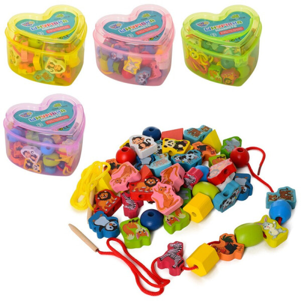 

Деревянная игра-шнуровка MD 0344 Бусы