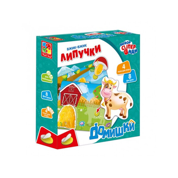 

Игра настольная Вжик-вжик Липучки VT1302-24 Домишки
