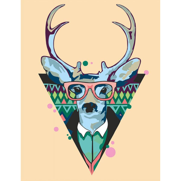 

Картина по номерам. Rosa Cool deer 35*45 N0001364