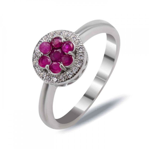 

Кольцо из серебра с рубинами и куб. циркониями, размер 19 (1662193)