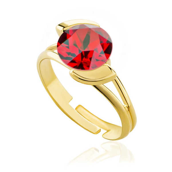 Кольцо с кристаллом Swarovski в позолоте (1662342)