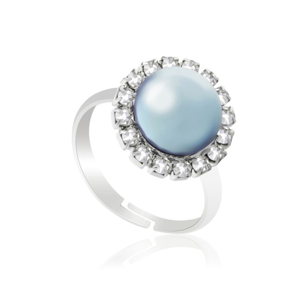 

Кольцо с кристаллами Swarovski и искусств. жемчугом (1662347)