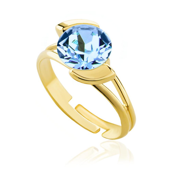 

Кольцо с кристаллом Swarovski в позолоте (1662399)