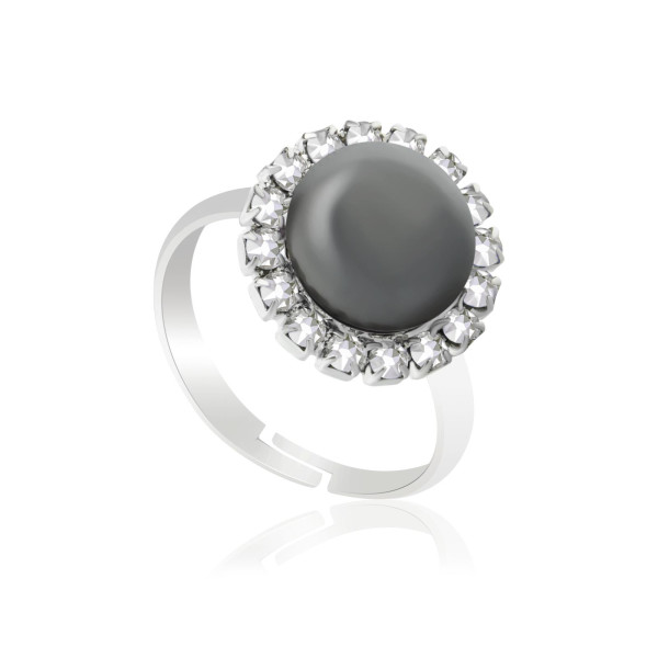 

Кольцо с кристаллами Swarovski и искусств. жемчугом (1662416)