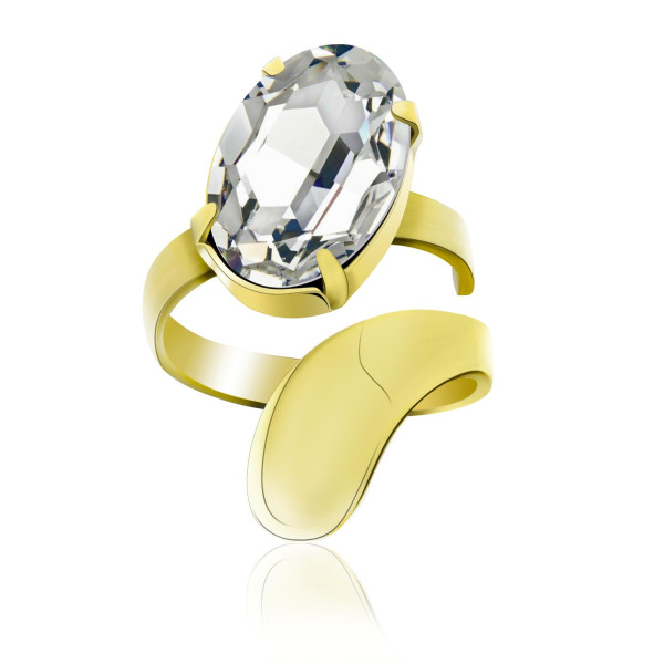 

Кольцо с кристаллом Swarovski в позолоте (1663799)