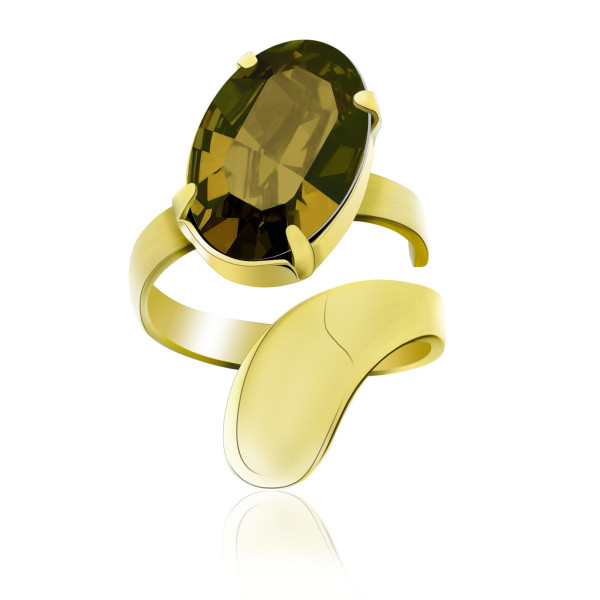 

Кольцо с кристаллом Swarovski в позолоте (1663871)