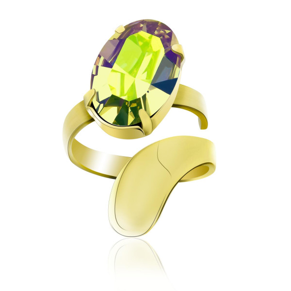 

Кольцо с кристаллом Swarovski в позолоте (1663884)