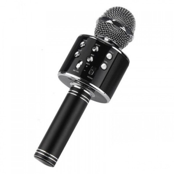 Акція на Беспроводной караоке микрофон UTM WS858 с чехлом Black від Allo UA