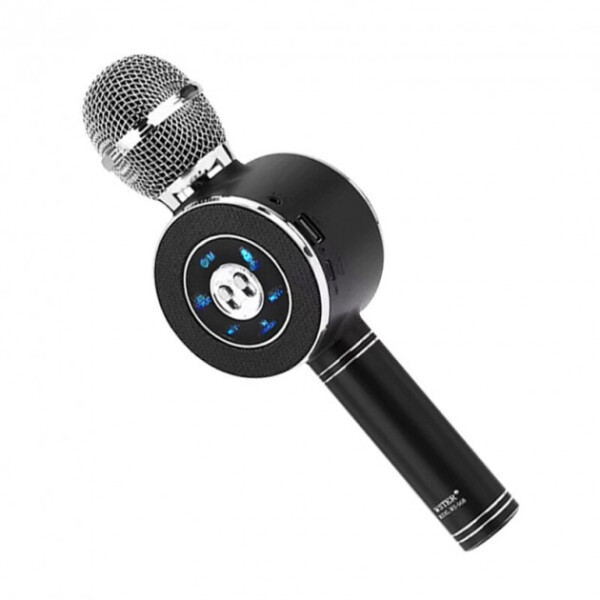 

Микрофон-колонка bluetooth WS-668 черный беспроводной детский караоке